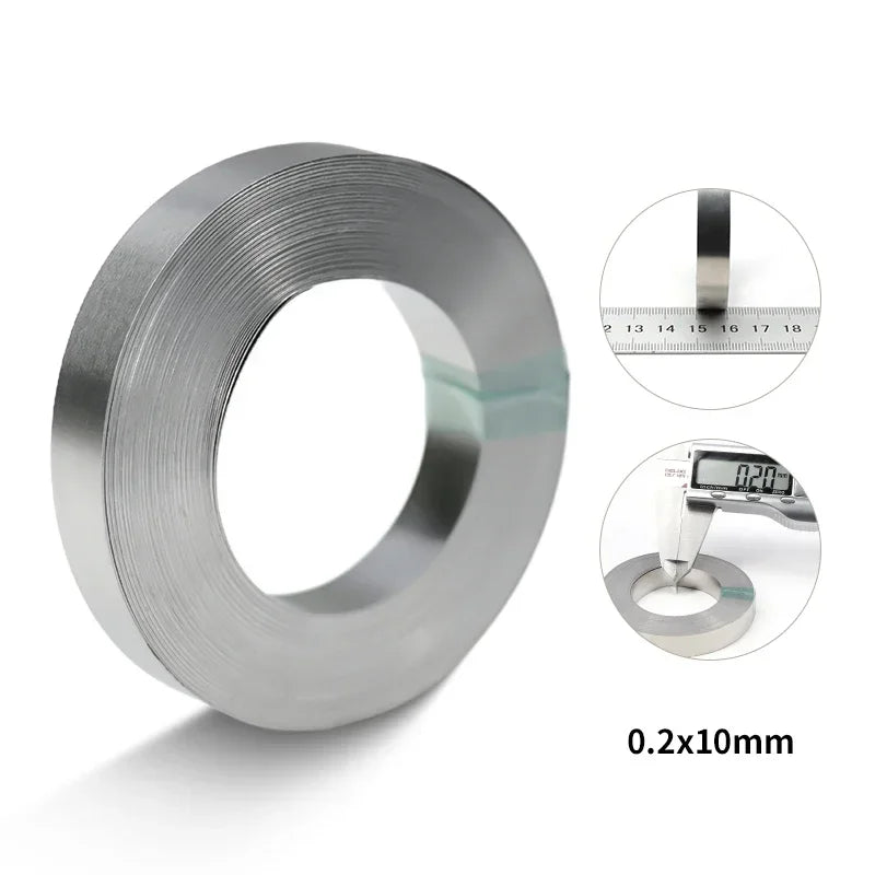 Nickel Strip Roll 10m | 0.2 x 8mm | Battery Spot Welding