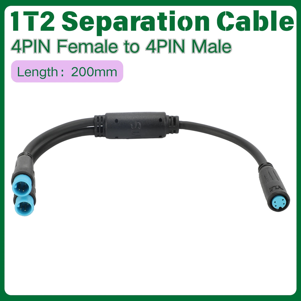 E-Bike Y-Splitter Cable | 1 Male to 2 Female | Brake Signal Sensor | 20cm
