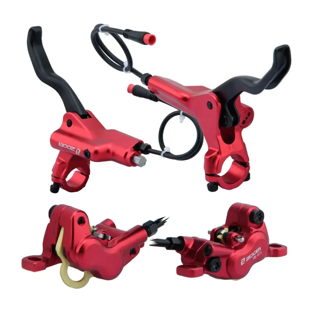 ZOOM HB-876E 4-Piston Hydraulic Disc Brake | Motor Cut-Off | 160/180/203mm