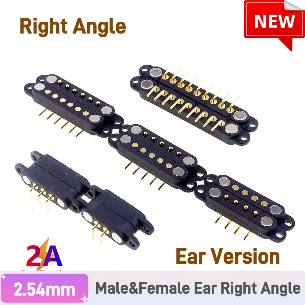 Magnetic Pogo Pin DC Connector | 2A Spring-Loaded | 2–9 Pin