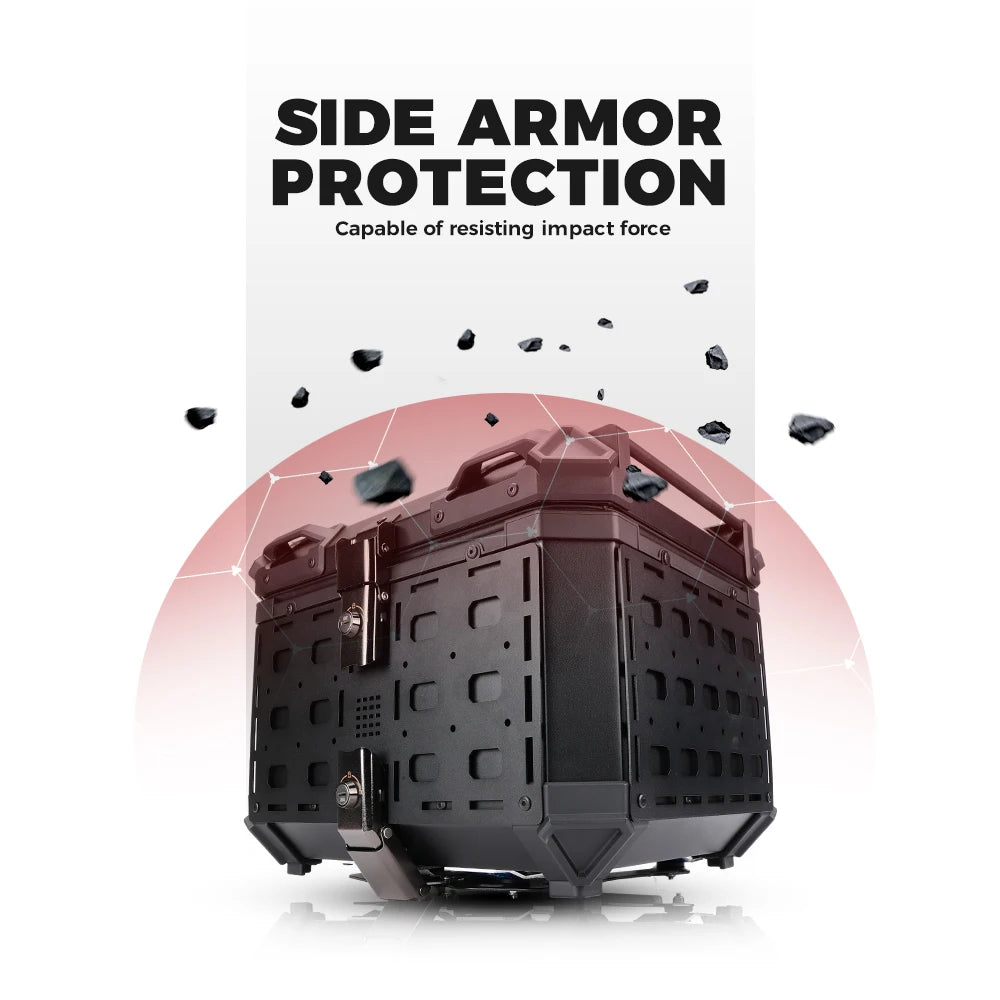 45L Aluminum Top Case | Lockable Rear Luggage Box