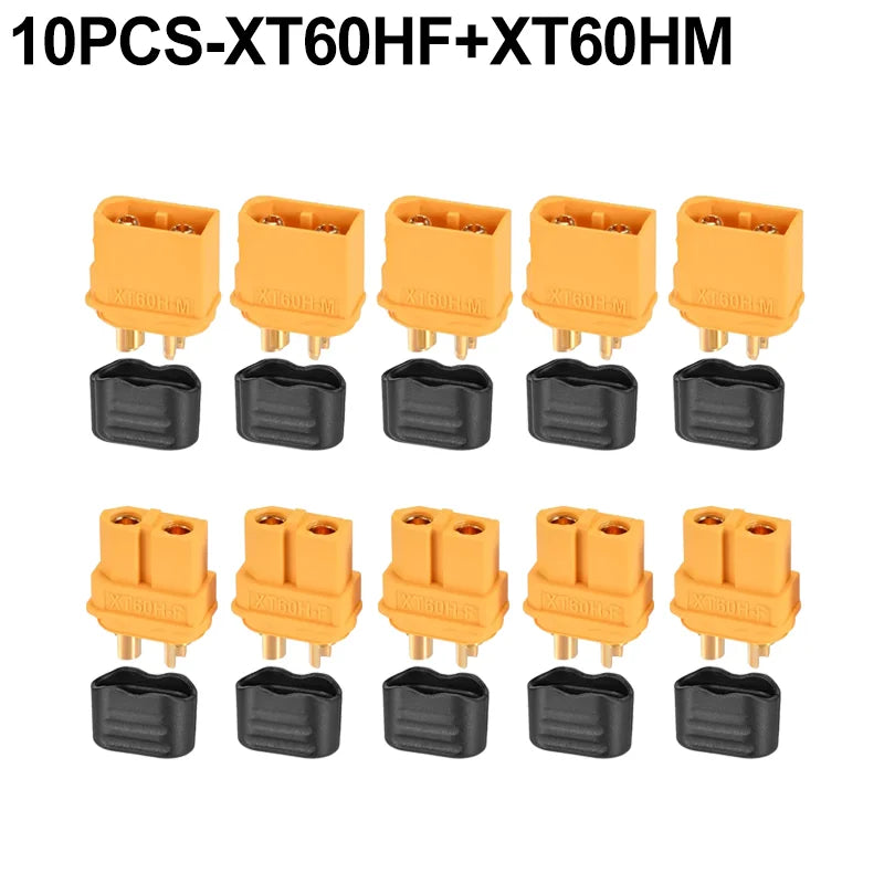 XT60H Bullet Connector Plugs | Male & Female w/ Sheath | RC LiPo