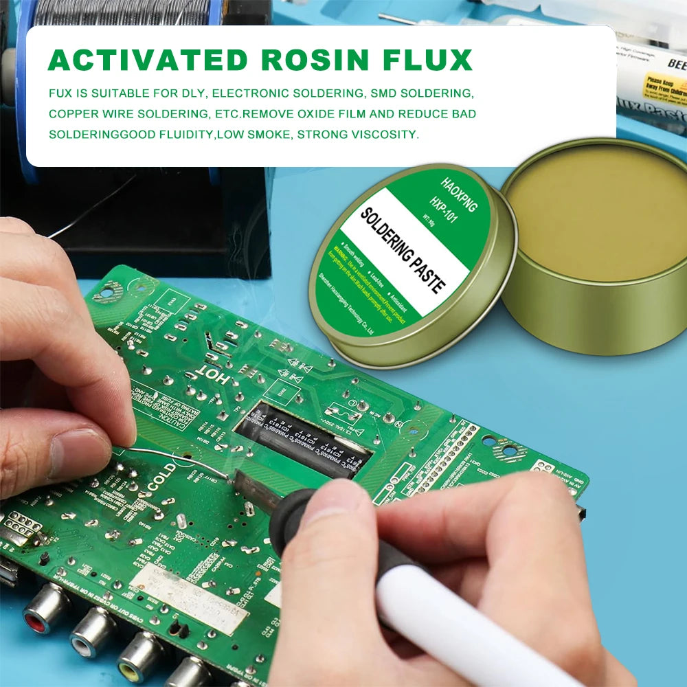 Lead-Free Rosin Flux Paste | Soldering Iron Flux | Iron, Stainless, Nickel & Copper