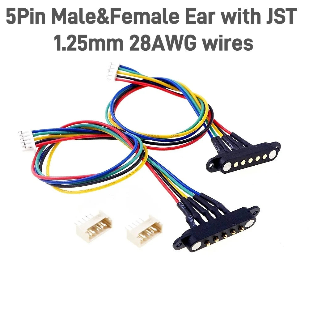 2A DC Magnetic Pogo Pin Connector 2Pin 3Pin 4 5 6 7 8 9 Pin Pogopin Male Female spacing 2.5/2.80mm Spring Loaded DC Power Socket