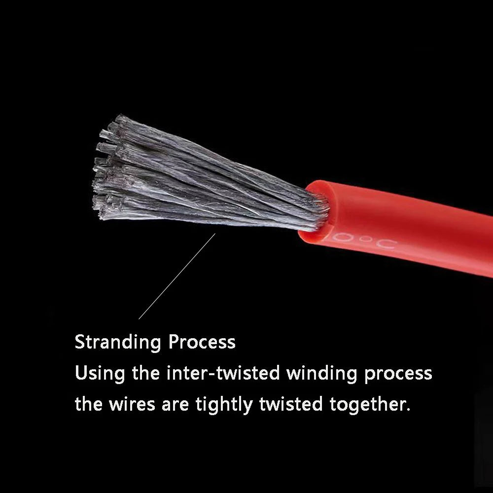 Super-Soft Silicone Wire | Red/Black 6–24AWG | Car Battery / Power