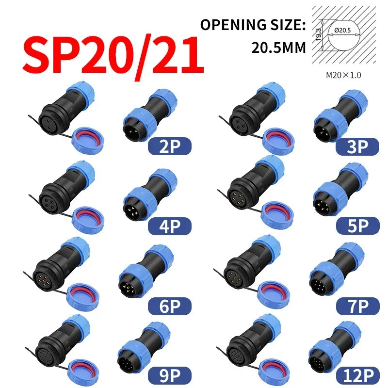 Aviation Plug Connectors | IP68 Waterproof | Panel-Mount