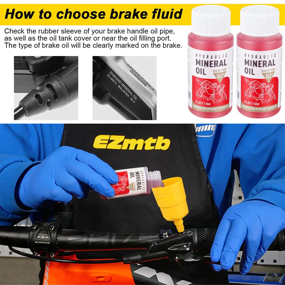 Hydraulic Disc Brake Bleed Kit + 60ml Mineral Oil | Fits Shimano, Tektro, SRAM, Nutt & Magura Brakes