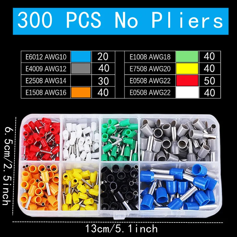 VE Tubular Crimp Terminal Kit | Insulated Ferrules | Boxed Assortment