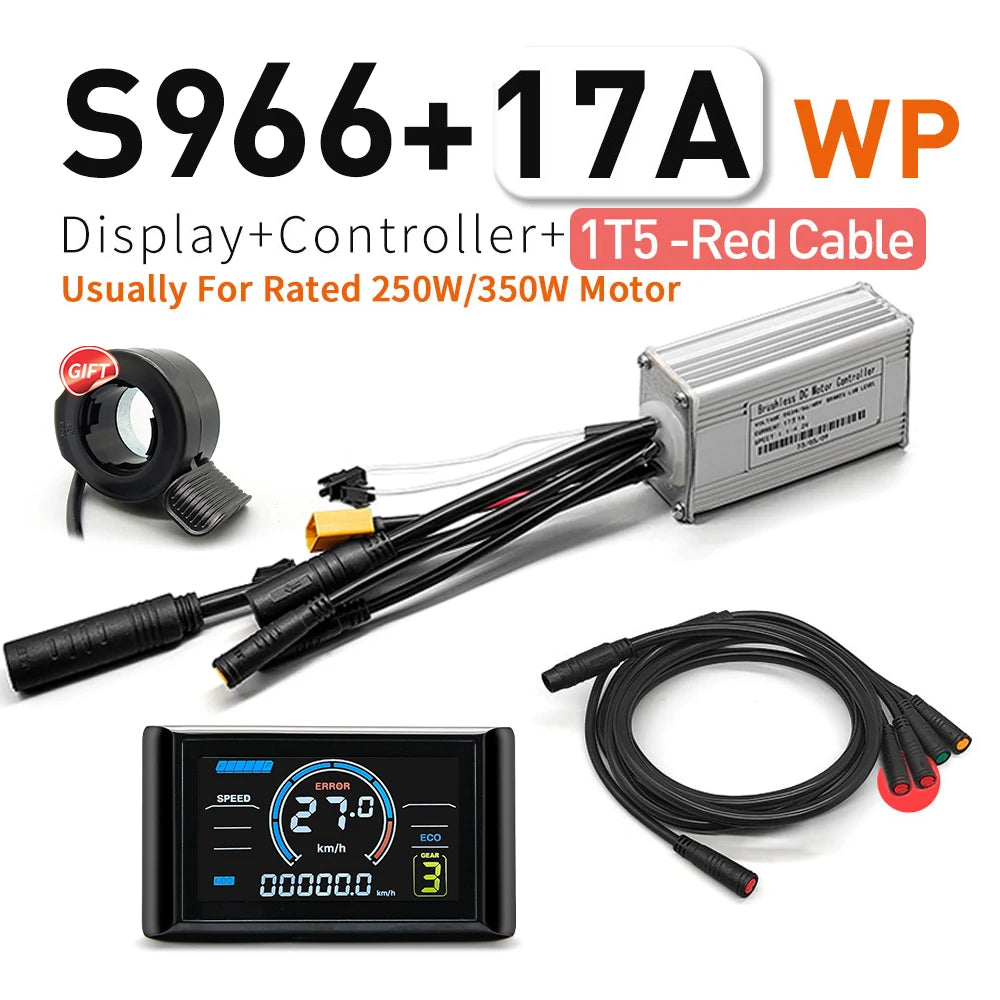 E-Bike Sine Wave Controller | S966 Display Ready | 24/36/48V