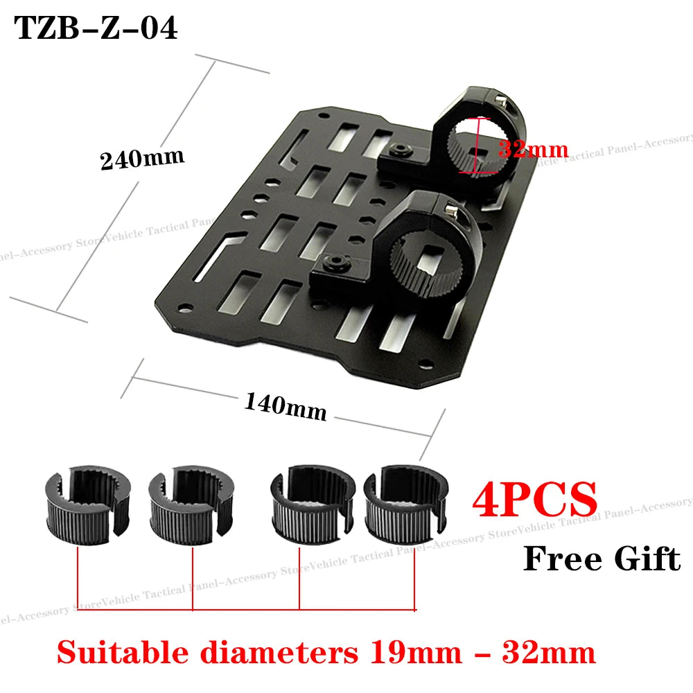 Motorcycle Molle Panel universal navigation bracket multifunctional crossbar mobile phone GPS fixed bracket riding equipment