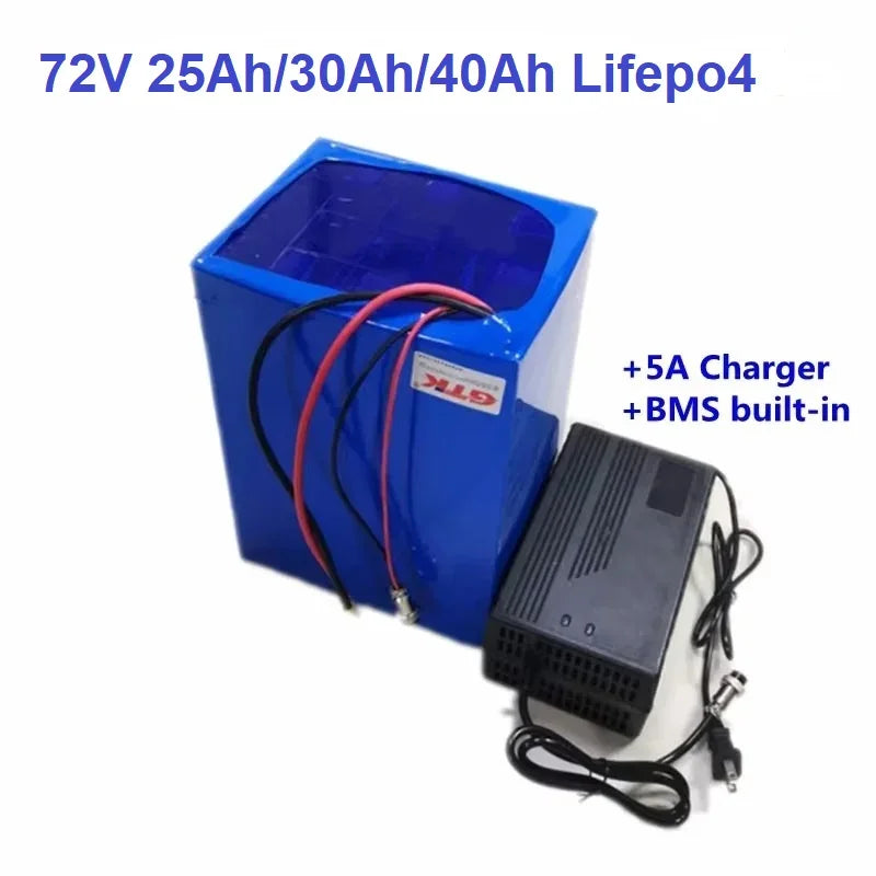 GTK 72V 25Ah 30Ah 40Ah Lifepo4 Lithium battery BMS 24S for 3000W 5000W 6000W EV Reliable Backup Power Supply Industrial Au