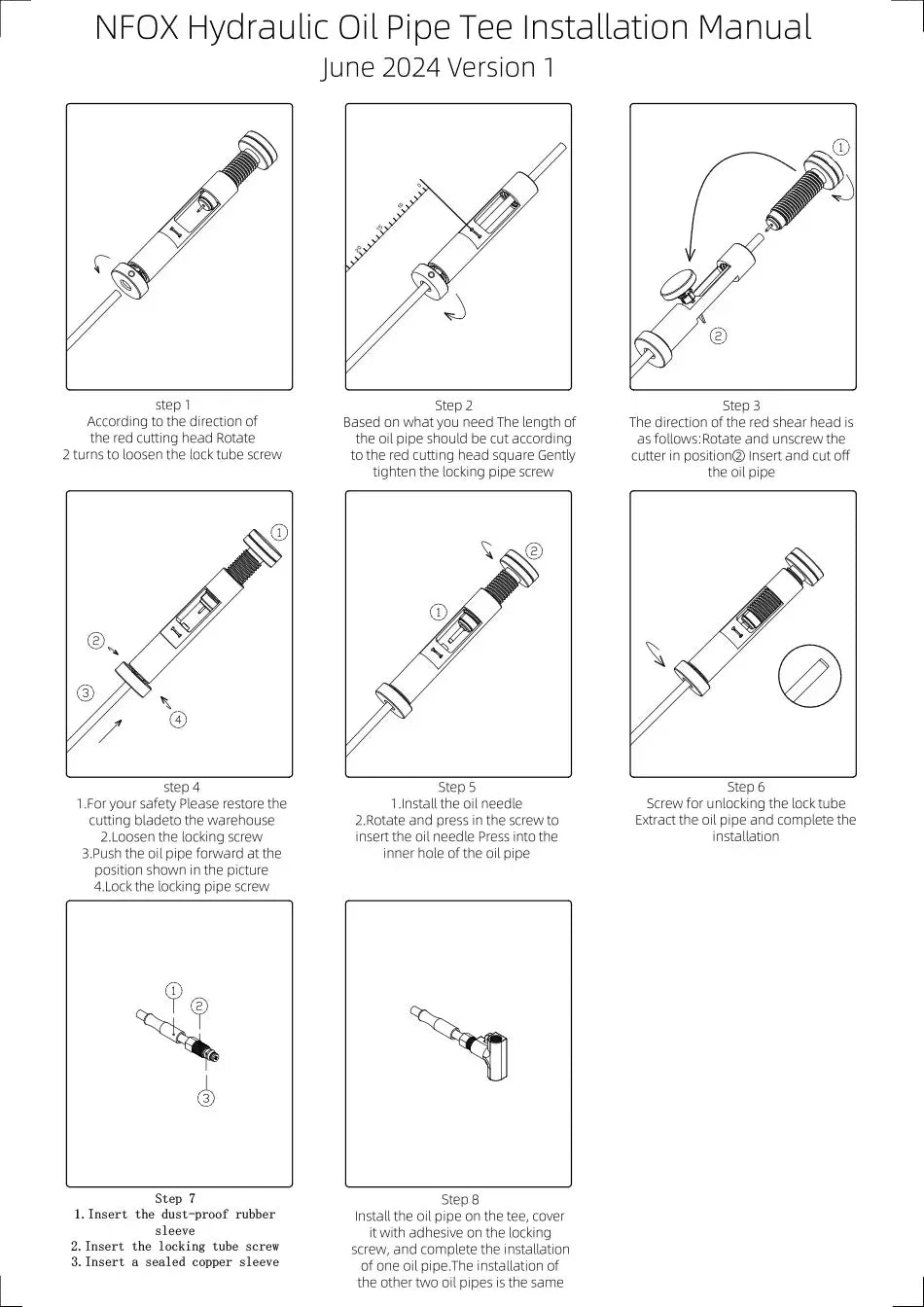 NFOX Hydraulic Brake Three-Way Connector | Aluminum One-to-Two Splitter | Tricycle
