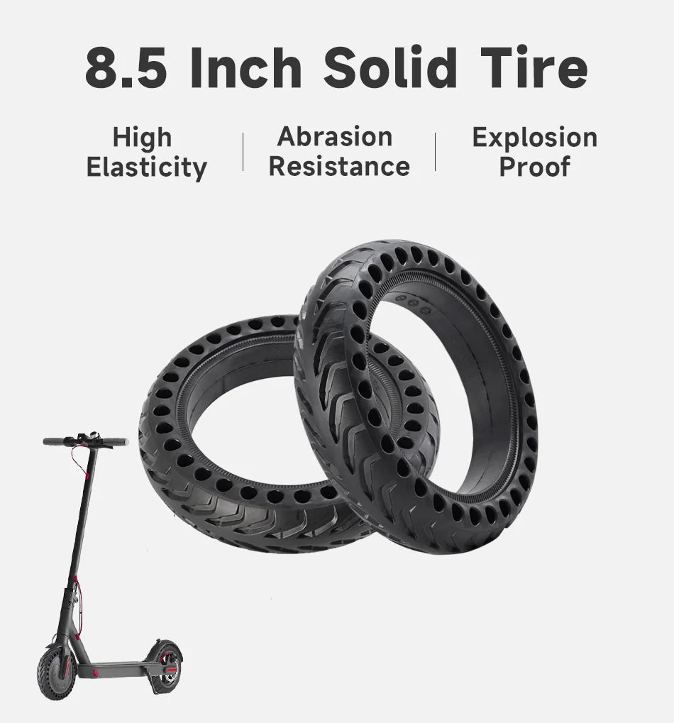 Solid Honeycomb Tire 8.5" | Puncture-Proof | E-Scooter
