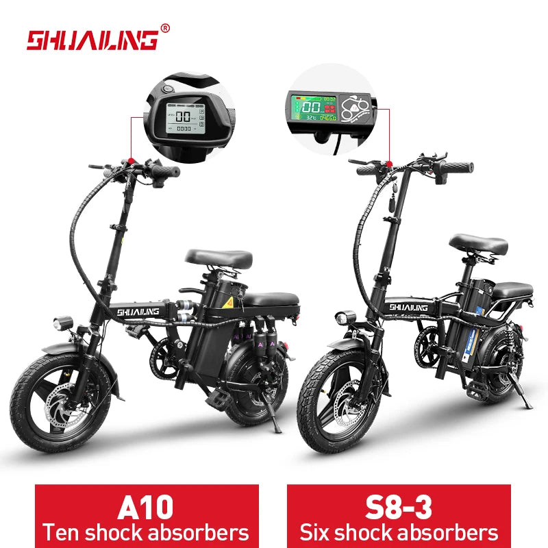 14in Folding E-Bike | 48V 400W Up to 40 km/h | Mini City Commuter