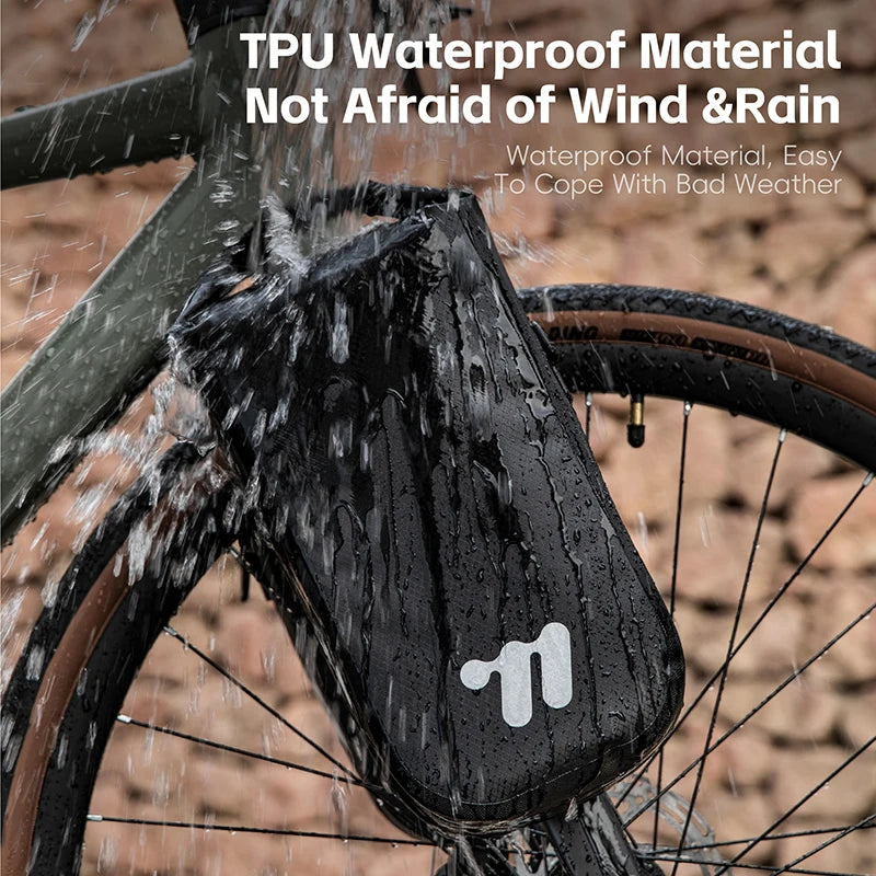 WEST BIKING Bike Front Fork Bag Quick Release Waterproof For Mtb Road Bike Bikepacking Cycling Storage Bag 5.5L Large Capacity