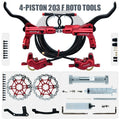 ZOOM HB-876E 4-Piston Hydraulic Disc Brake | Motor Cut-Off | 160/180/203mm