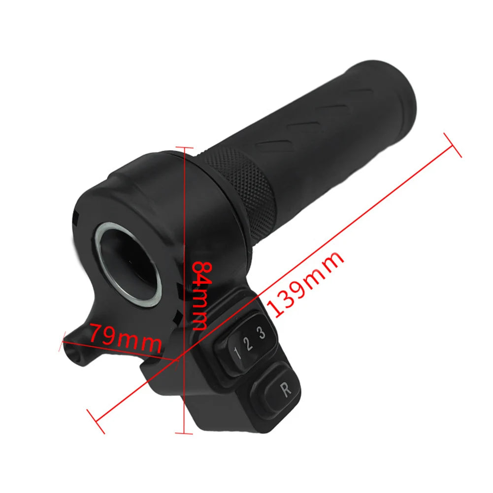 3-Speed Twist Throttle | 24V–72V | E-Bike & Scooter