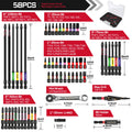 58-Pc Tool Set | Impact Bits + Step Drill | DIY & Bike Repairs