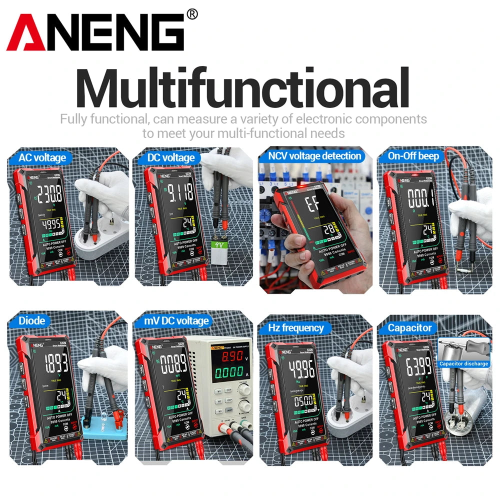 ANENG 622B Multimeter | 9999 Counts | Laser & NCV