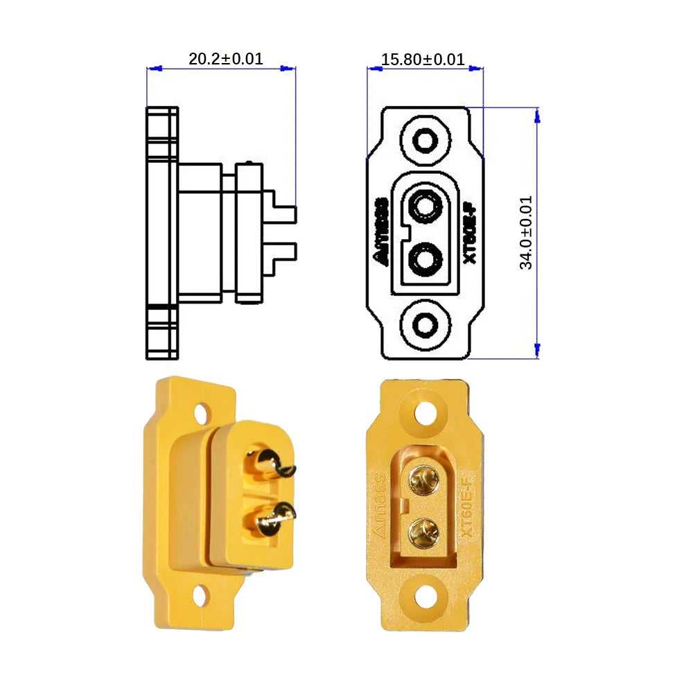 XT60E Connectors | Female Plug | RC & LiPo Battery