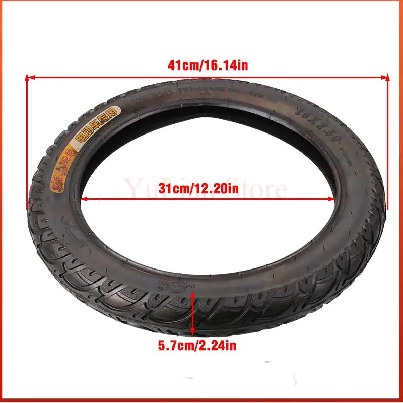 16 x 2.50 Tire + Inner Tube | Kids/BMX/Scooter | Set