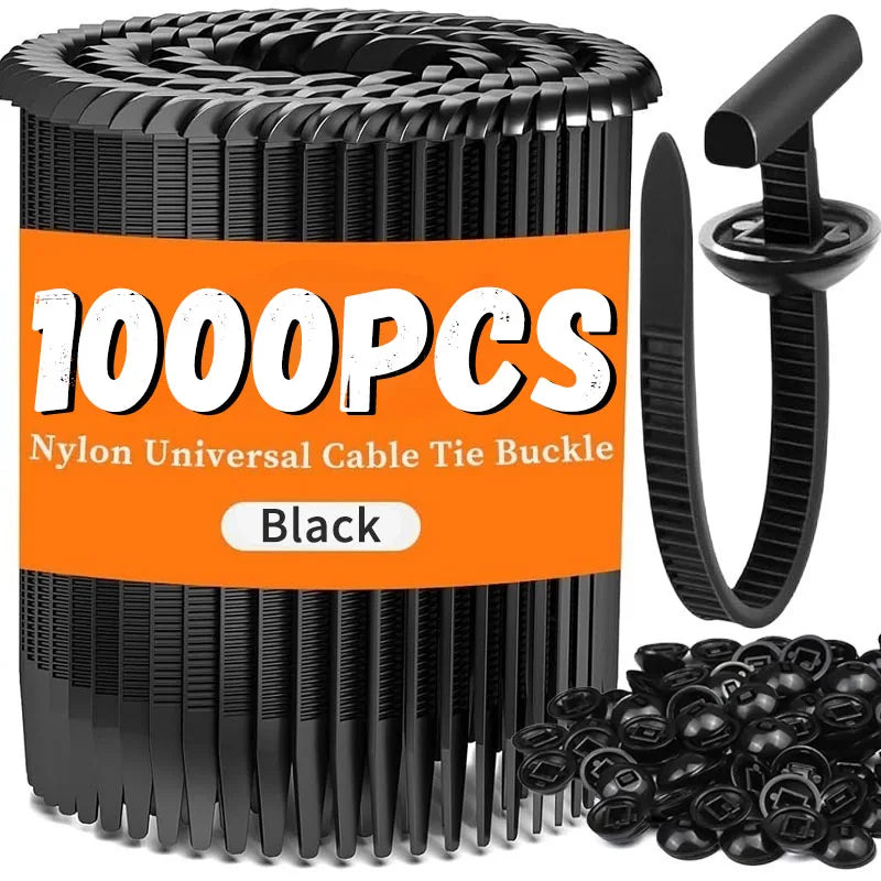 Nylon Cable Ties (1000 pcs) | Self-Locking Heavy Duty | Buckle
