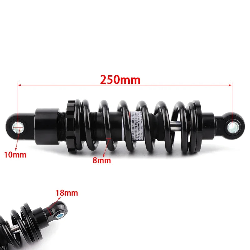 Rear Shock Absorber 250mm | Scooter/ATV/Moto