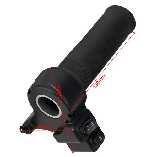 3-Speed Twist Throttle | 24V–72V | E-Bike & Scooter