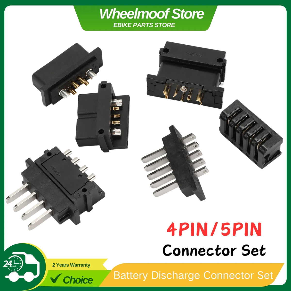 Hailong Power Discharge Connector 4pins / 5pins Male Or Female/ Ebike Parts Power Plug