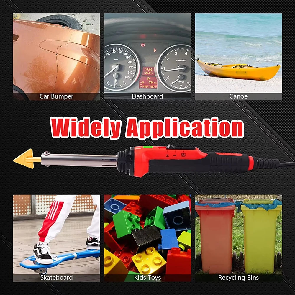 50W/100W Plastic Welding Repair Car Bumper Repair Soldering Iron Kit Temperature Controlled Soldering StationRepair Ironing Tool