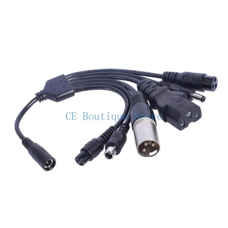 1-to-6 Charging Adapter Set | 5.5x2.1mm to 6 Plugs | E-Scooter