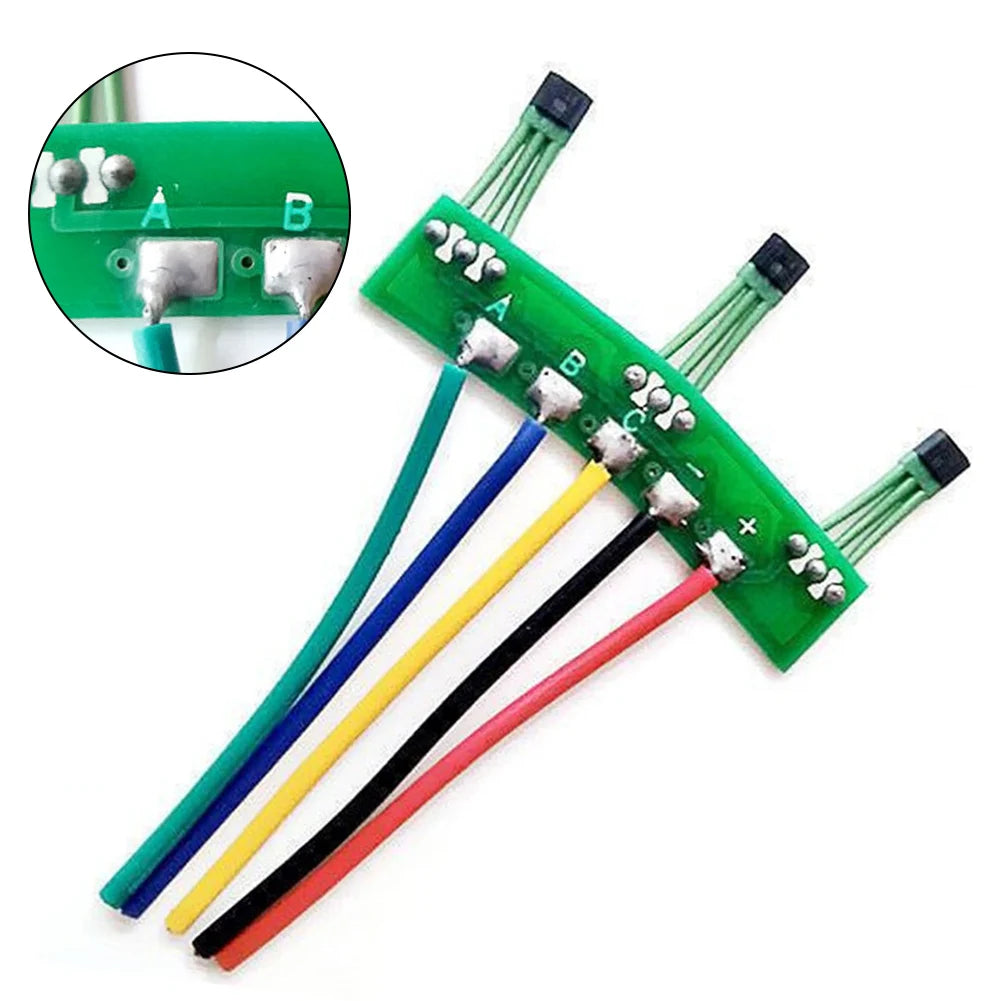 Electric Vehicle Hall Hall Sensor 10G 3144 3143 Cable Green Motor PCB Parts Board With 120 Degree Wires Electrical Panel