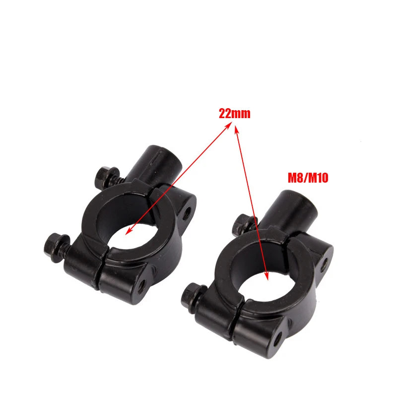 Handlebar Mirrors (Pair) | Convex Wide-Angle | 8/10mm Mount