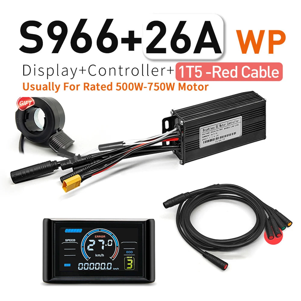 E-Bike Sine Wave Controller | S966 Display Ready | 24/36/48V
