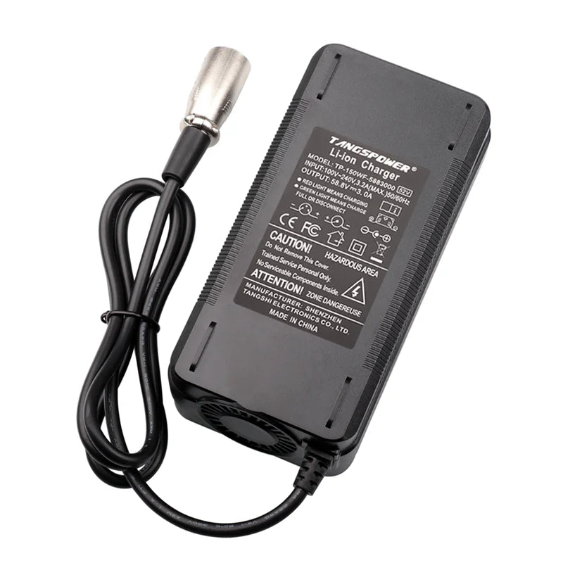 52V Battery Charger | 58.8V 3A 150W | Cooling Fan