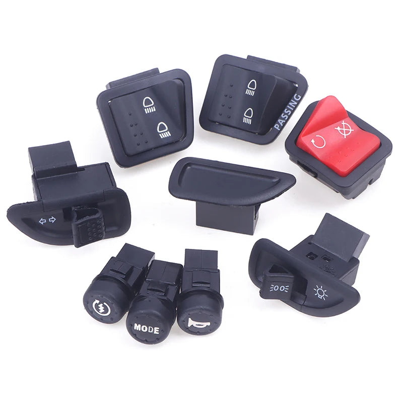 Black/Red Motorcycle Switches Button