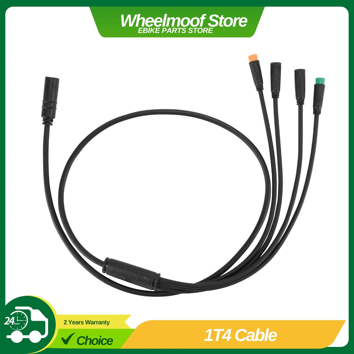 1T4 Cable Wiring Harness | Bafang BBS01, BBS02 & BBSHD Mid-Drive Motors