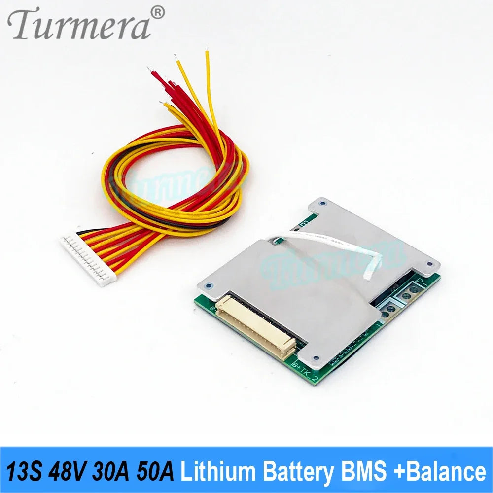 Turmera 48V Silver Fish Battery Bracket | 13S5P | 15A BMS | E-Bike