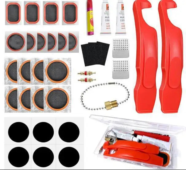 Self-Adhesive Bike Tire Patch Kit | Storage Box Included | Bicycle Tubes