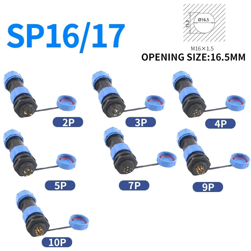 Aviation Plug Connectors | IP68 Waterproof | Panel-Mount