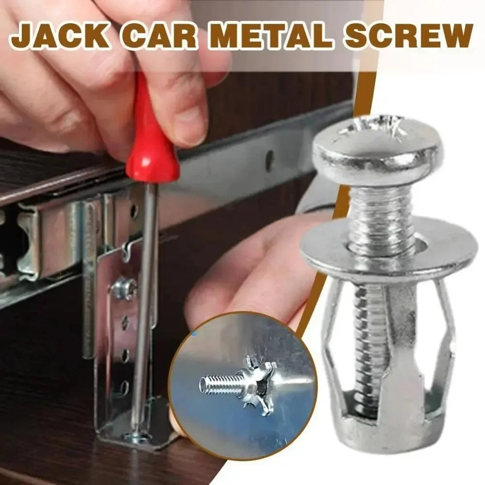 4-40pcs License Plate Bolt Kit Petal Shape Rivet Nut Screw Panel Clamp Lock Jack Nuts M4 M5 M6 M8Metal Rivetnut Auto Accessories