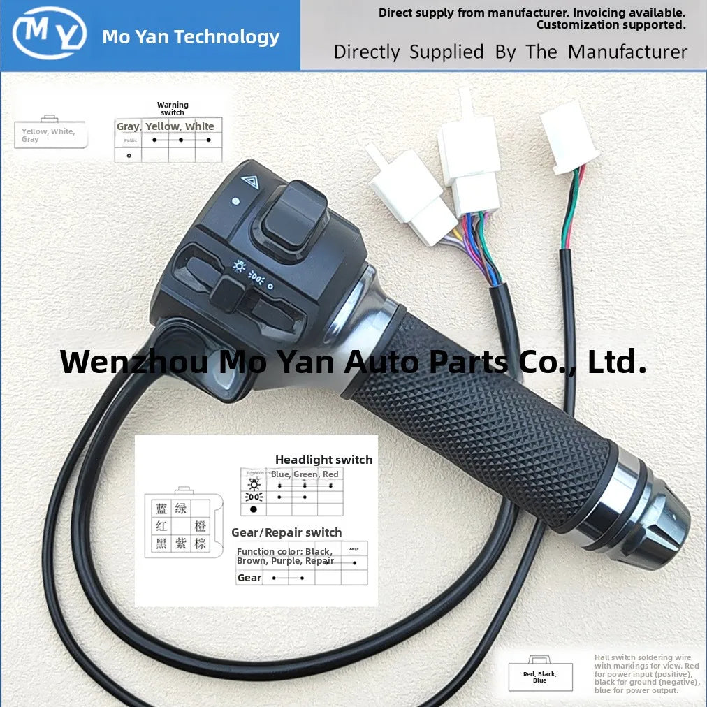 E-Bike Throttle w/ Speed Governor | Integrated Switch