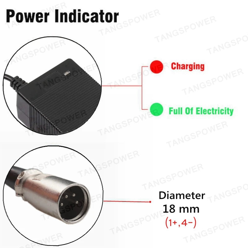 54.6V 3A Li-ion Charger | 48V 13S Rapid | Fan-Cooled