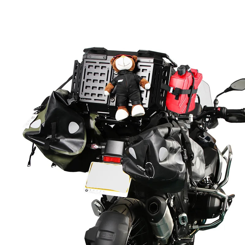 Aluminum Top Box 45L | Waterproof Trunk | Universal Moto Fit