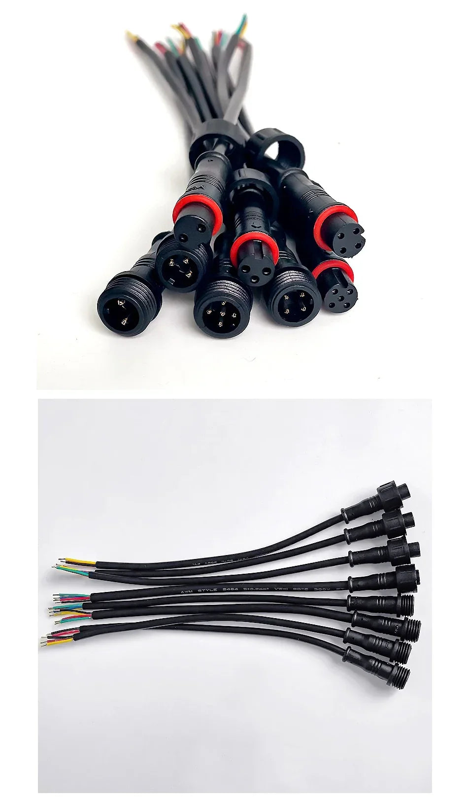 M12 Waterproof Connector | 2–5 Pin, IP65, 20cm | LED Strip