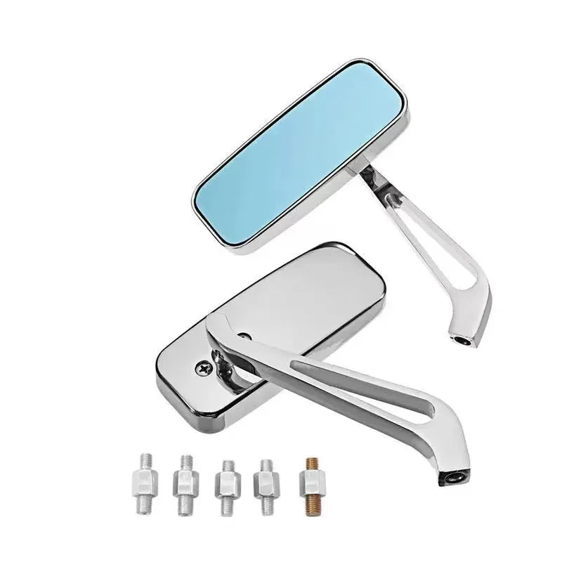 Universal Side Mirrors | Adjustable Rear-View Pair | 8mm/10mm Thread