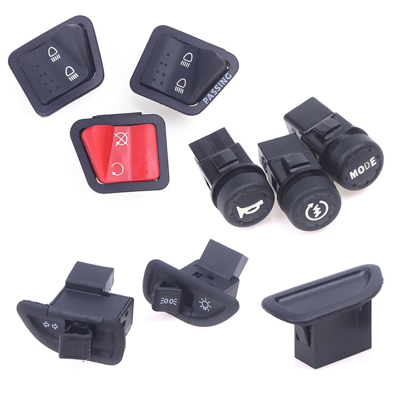 Black/Red Motorcycle Switches Button