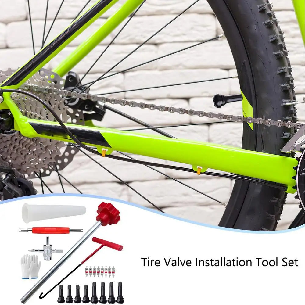 Quick-Change Tire Valve Tool Kit | Stem Install Set | Cars & Bikes
