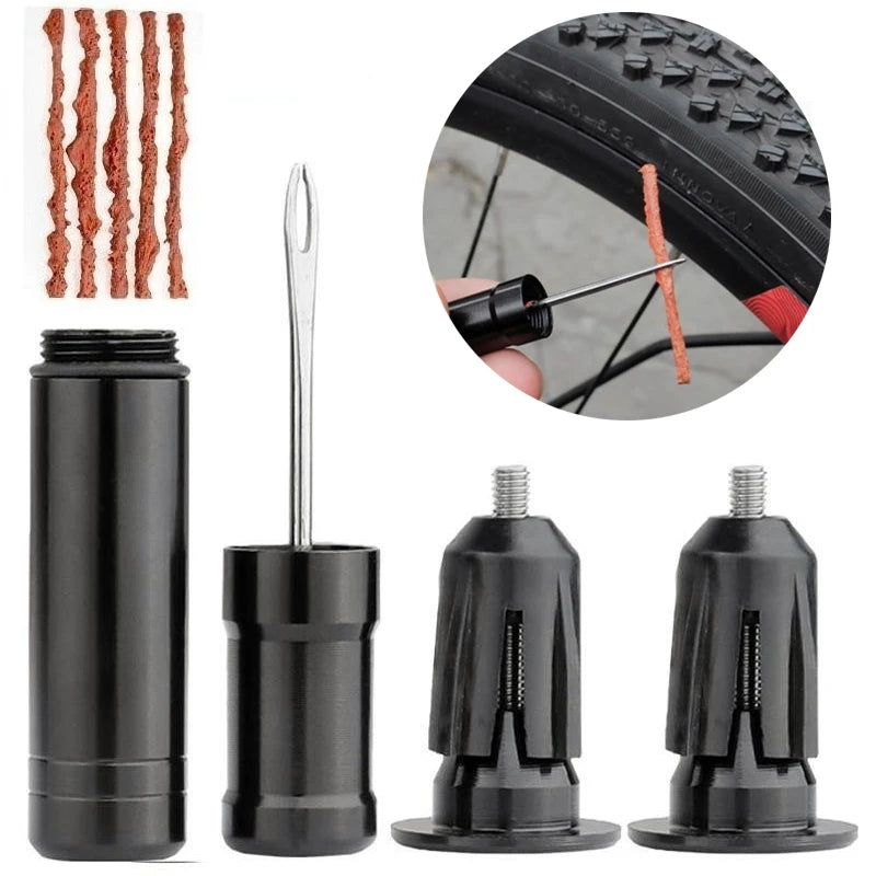 Tubeless Tire Repair Kit | Bar-End Storage Tool | MTB & Road Bikes