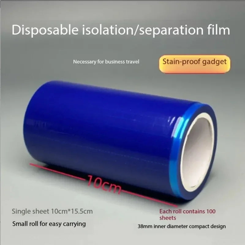 100Pcs barrier film tape for toilets and bathrooms prevents dirt and stains on door handles and switches without leaving marks